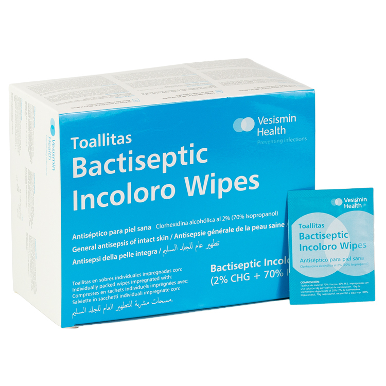 Bactiseptic Incolore Wipes - Chlorhexidine 2%